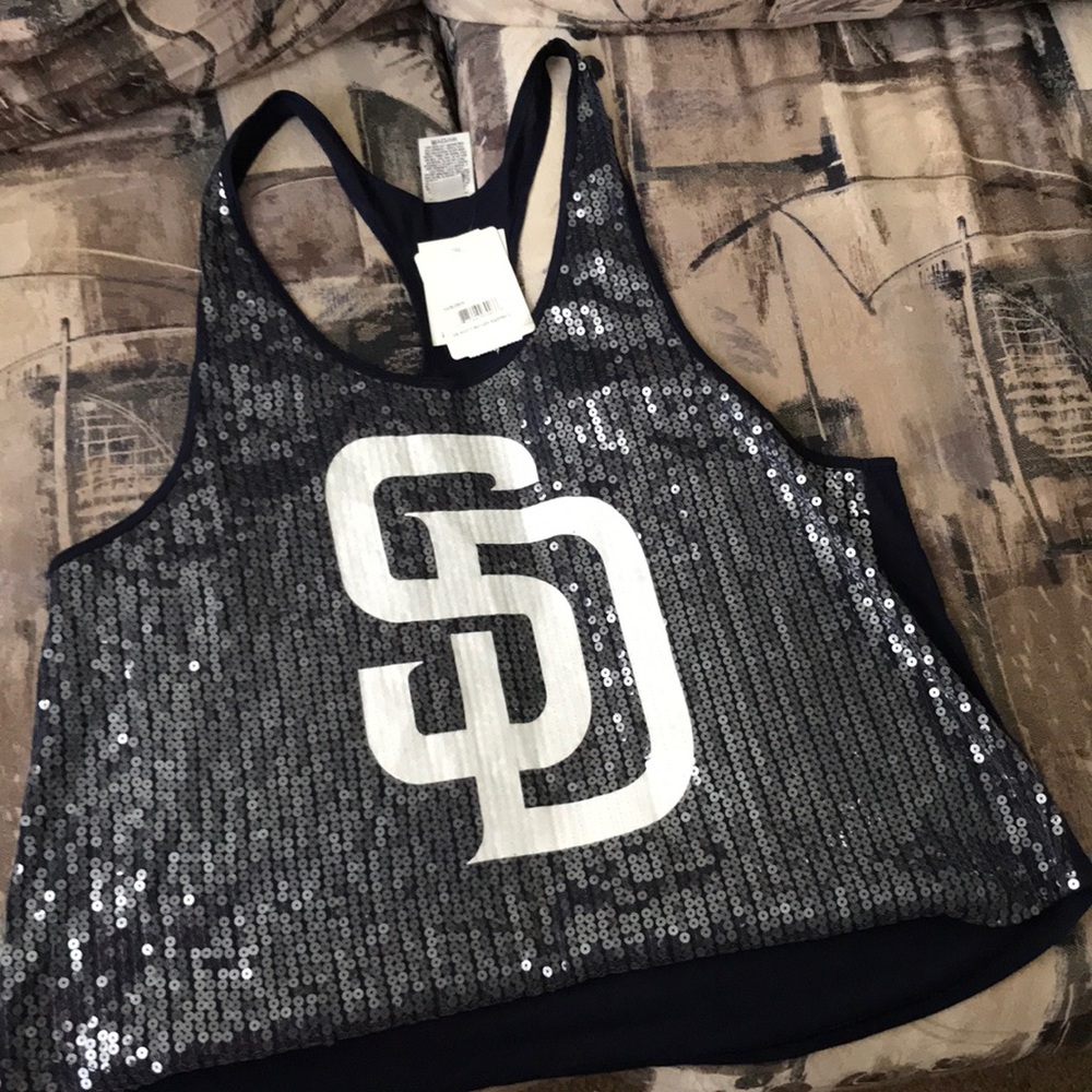 San Diego Padres pink sequins tank